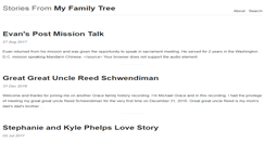 Desktop Screenshot of familytreestories.michaelgrace.org